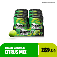 Trident X Gamers Citrus Mix - Display com 6 unidades