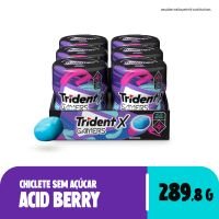 Chiclete Trident XSenses Spearmint Sem Acar Garrafa - Caixa com 6 unid. de 54g
