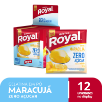 Gelatina Em P Royal Zero Acar Maracuj Caixa Com 12 Unidades De 12g