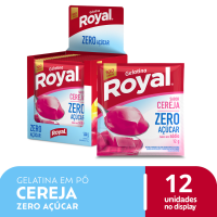 Gelatina Em P Royal Zero Acar Cereja Caixa Com 12 Unidades De 12g