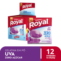 Gelatina Em P Royal Zero Acar Uva Caixa Com 12 Unidades De 12g
