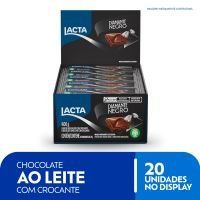 Chocolate ao Leite Lacta Diamante Negro caixa com 20 unidades de 20g