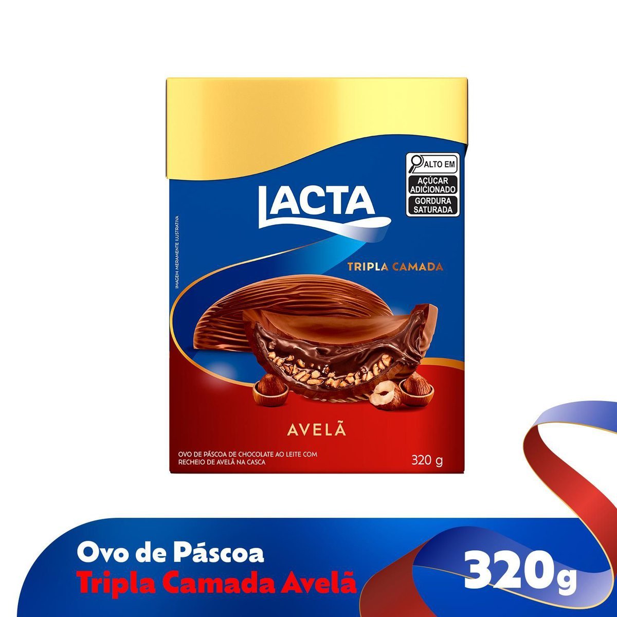 Ovo de Pscoa Lacta Tripla Camada Avel 320G