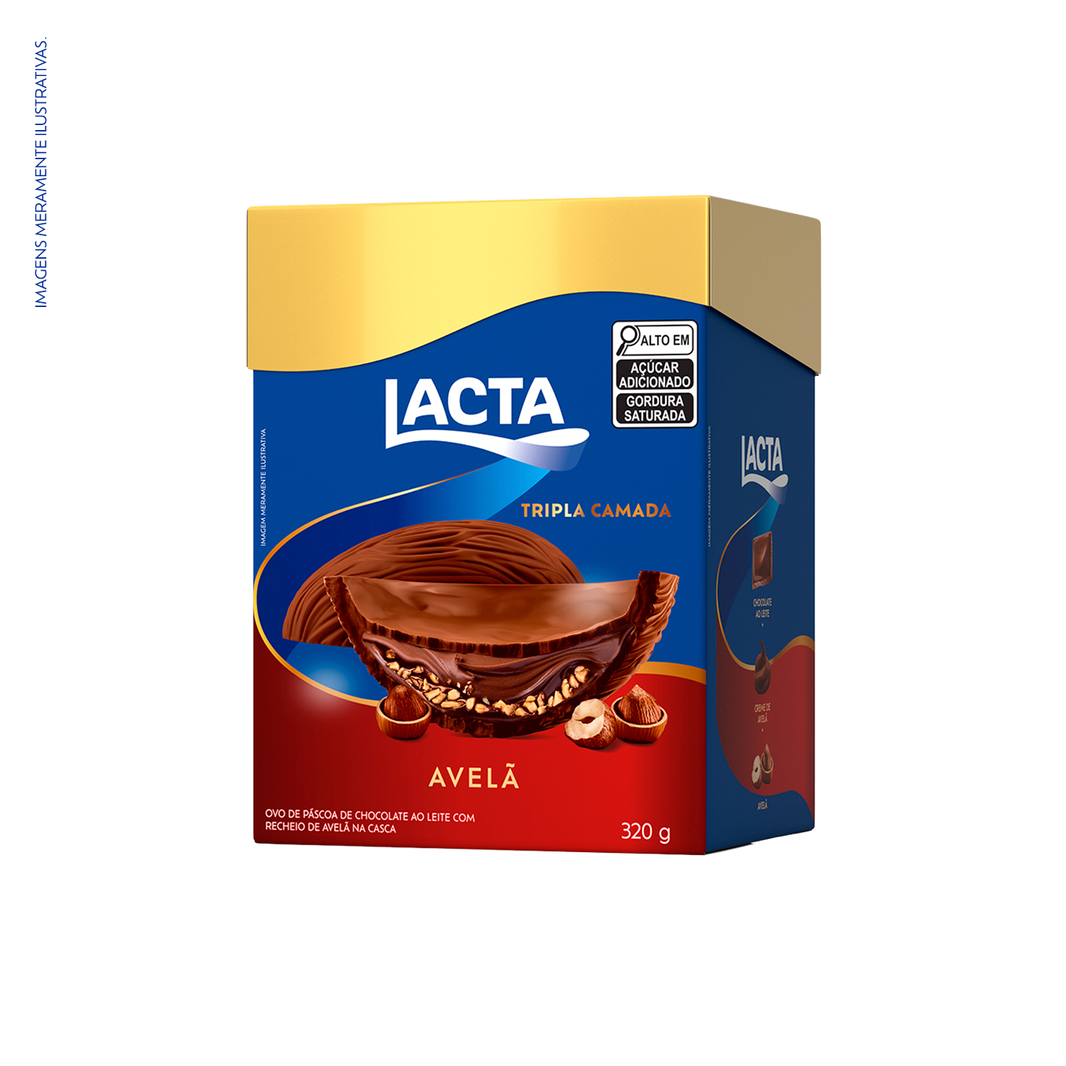 Ovo de P�scoa Lacta Tripla Camada Avel� 320g
