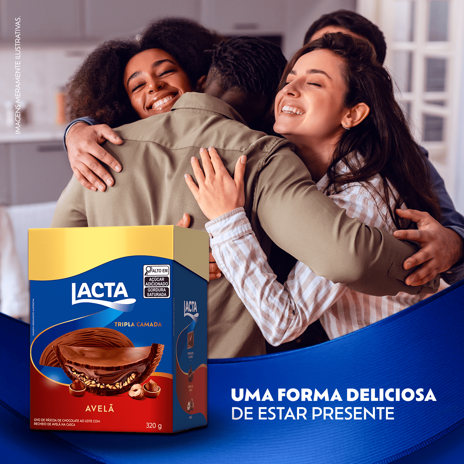 Ovo de P�scoa Lacta Tripla Camada Avel� 320g