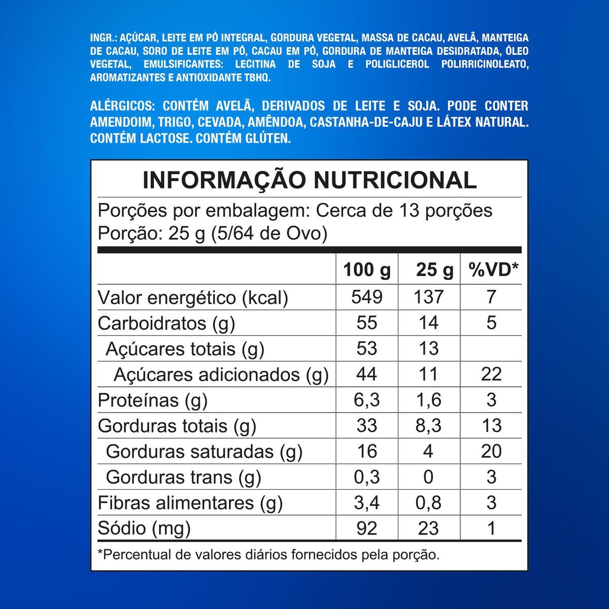 Ovo de Pscoa Lacta Tripla Camada Avel 320G
