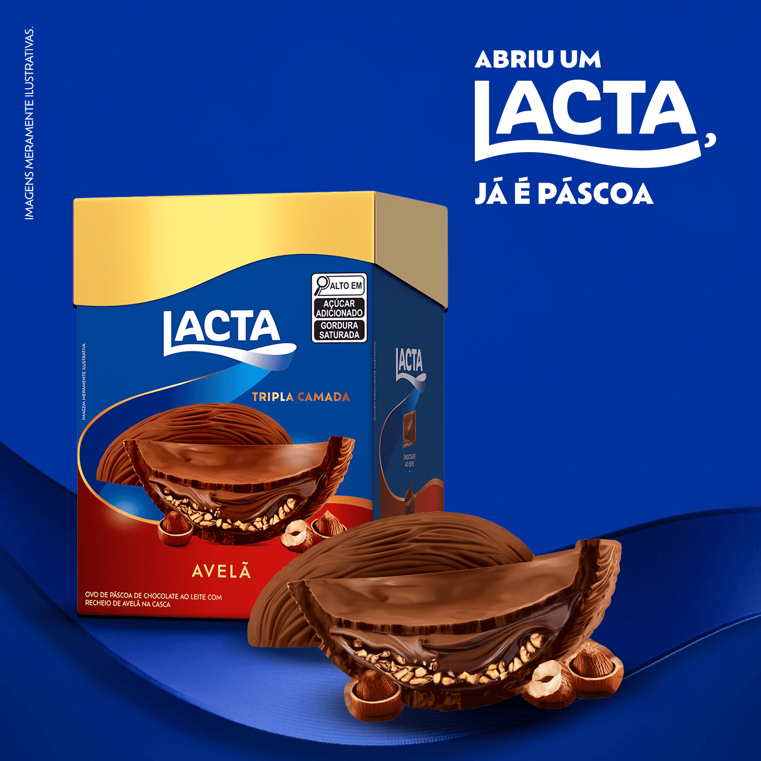 Ovo de P�scoa Lacta Tripla Camada Avel� 320g