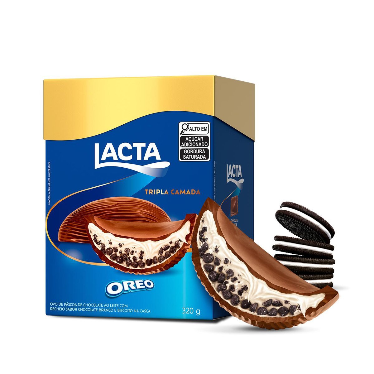 Ovo de Pscoa Tripla Camada Oreo 320G