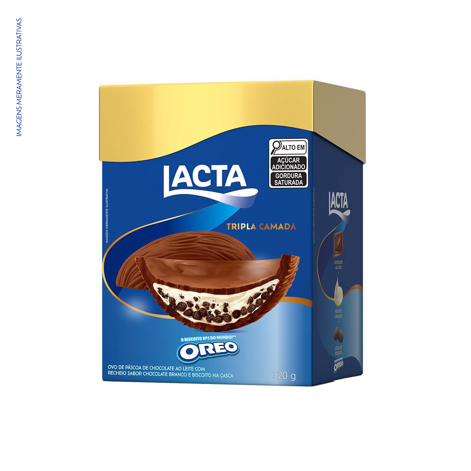 Ovo de P�scoa Lacta Tripla Camada Oreo 320g