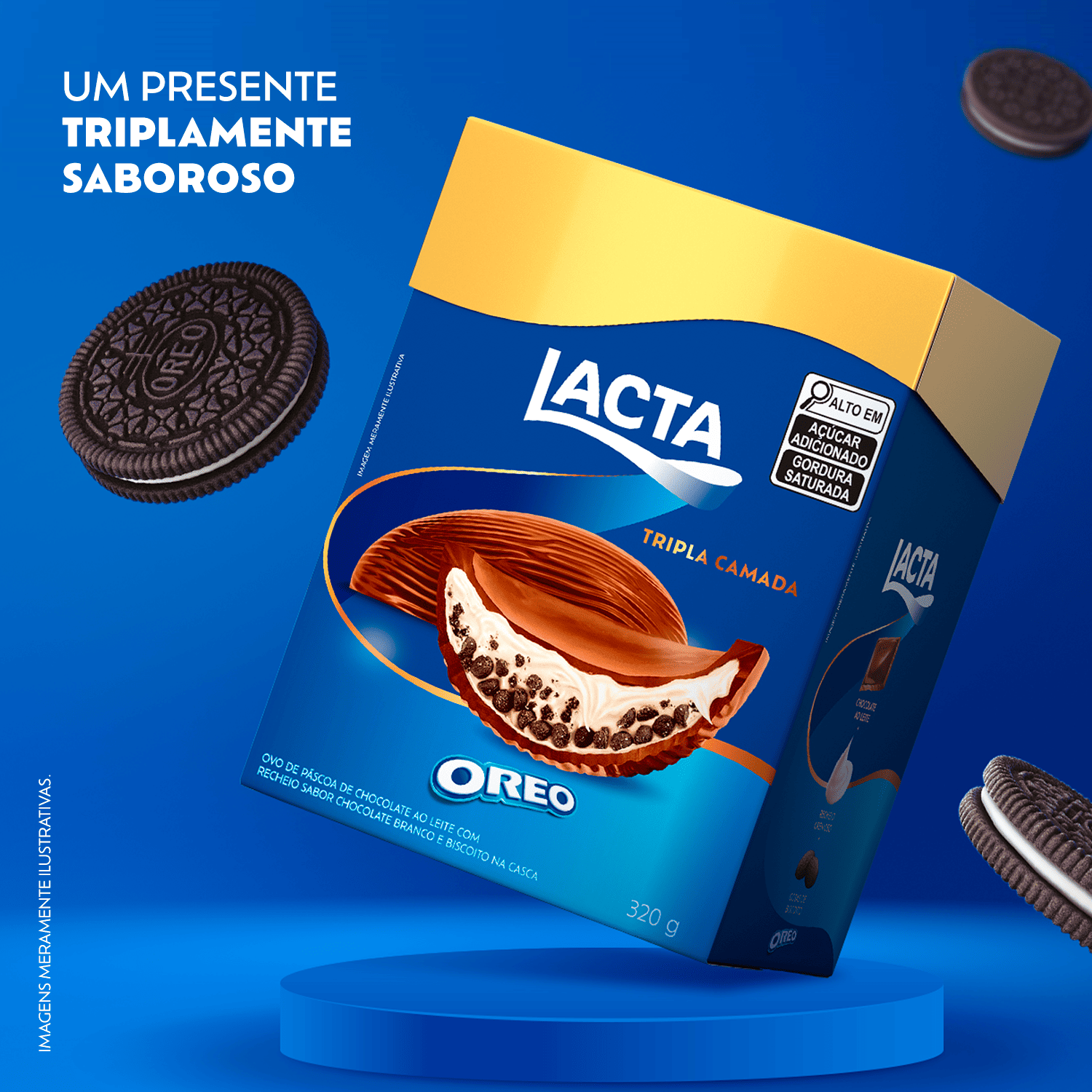 Ovo de P�scoa Lacta Tripla Camada Oreo 320g