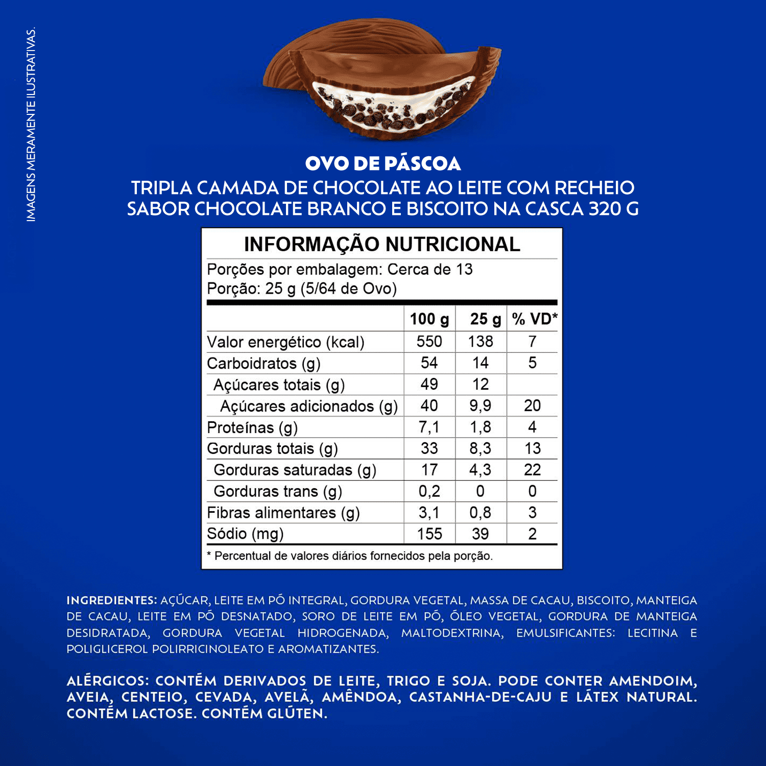 Ovo de P�scoa Lacta Tripla Camada Oreo 320g