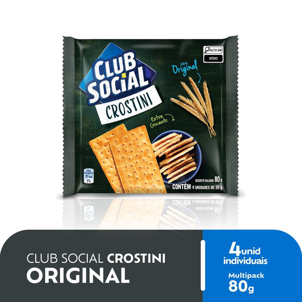 Biscoito Salgado Club Social Crostini Original 80g