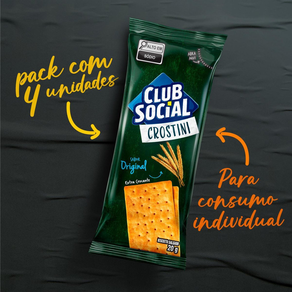 Biscoito Salgado Club Social Crostini Original 80g