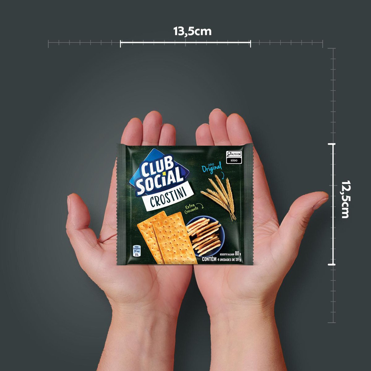 Biscoito Salgado Club Social Crostini Original 80g