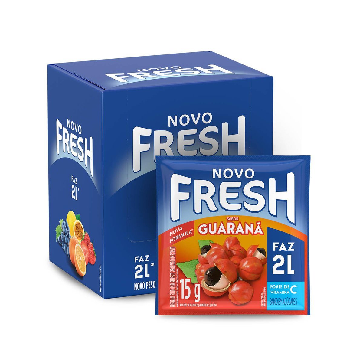 Refresco Em P Fresh Guaran Caixa Com 15 Unidades De 15g