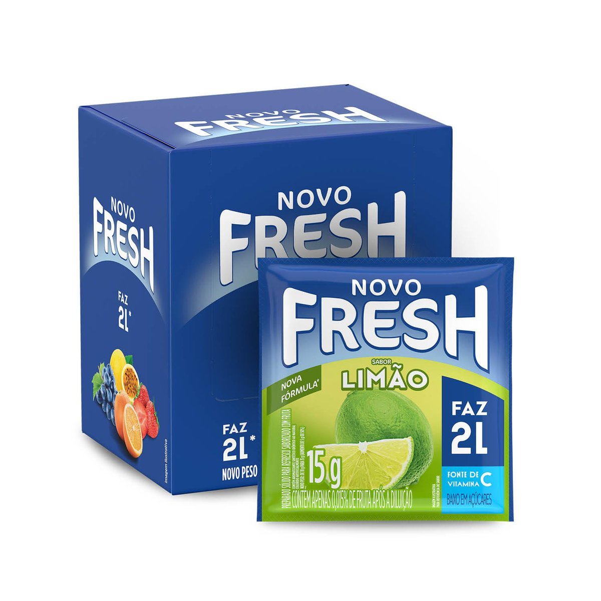 Refresco Em P Fresh Limo Caixa Com 15 Unidades De 15g