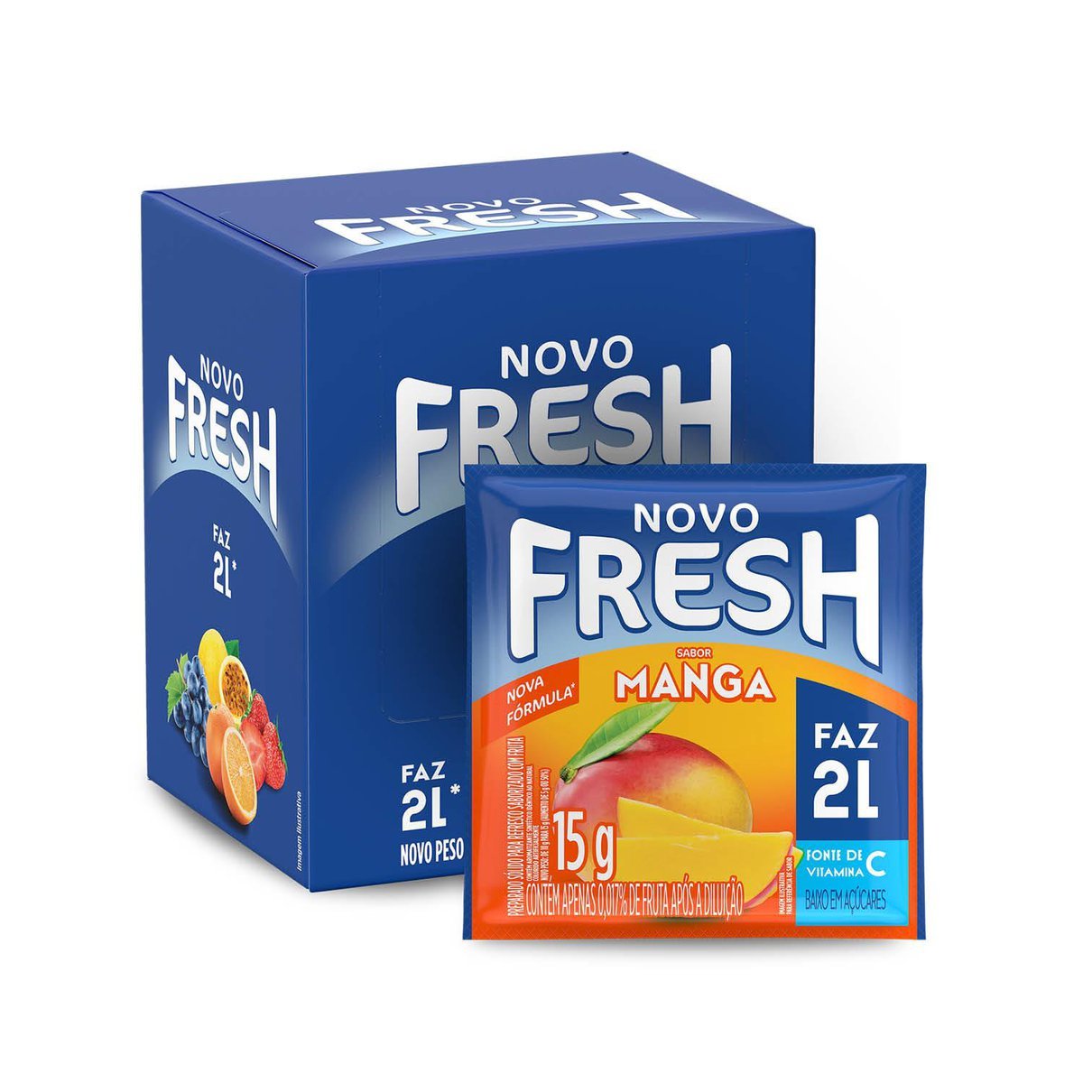 Refresco Em P Fresh Manga Caixa Com 15 Unidades De 15g