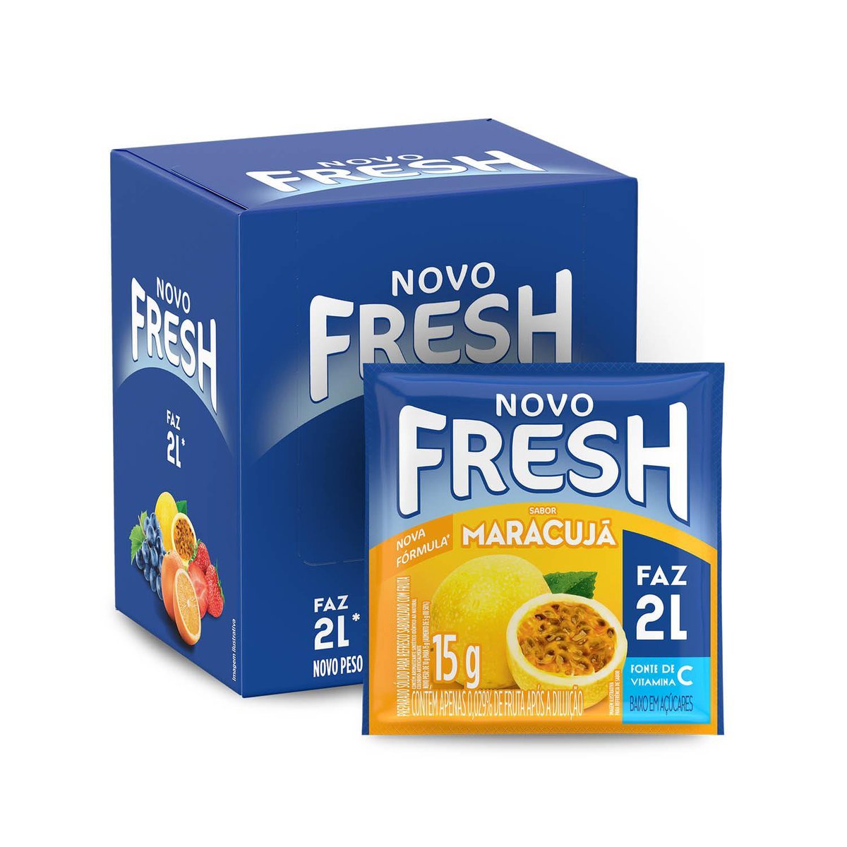 Refresco Em P Fresh Maracuj Caixa Com 15 Unidades De 15g