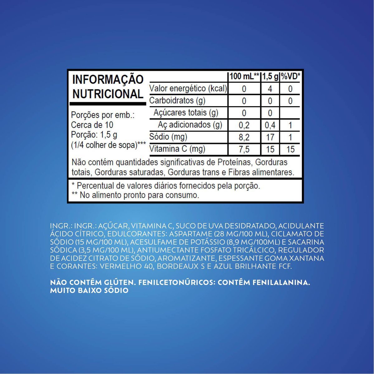 Refresco Em P Fresh Uva Caixa Com 15 Unidades De 15g