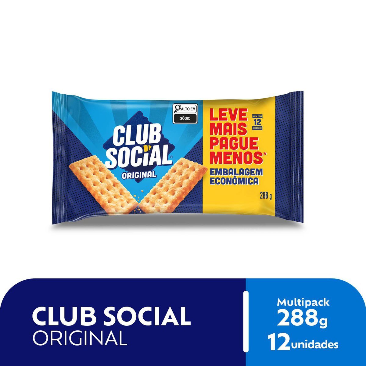 Biscoito Salgado Club Social original embalagem econmica 288g