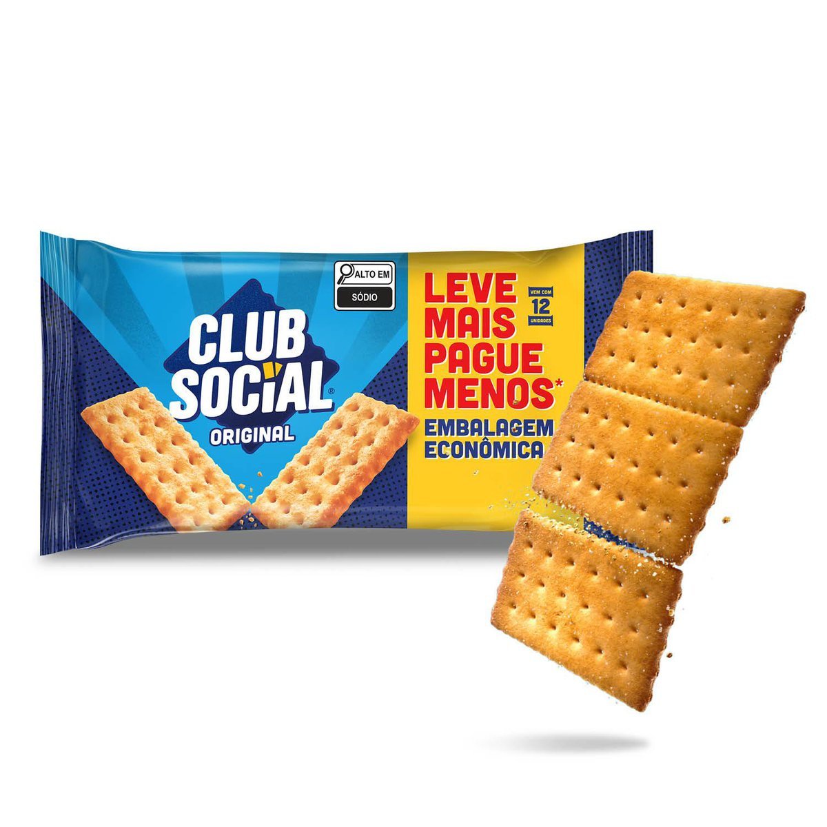 Biscoito Salgado Club Social original embalagem econmica 288g