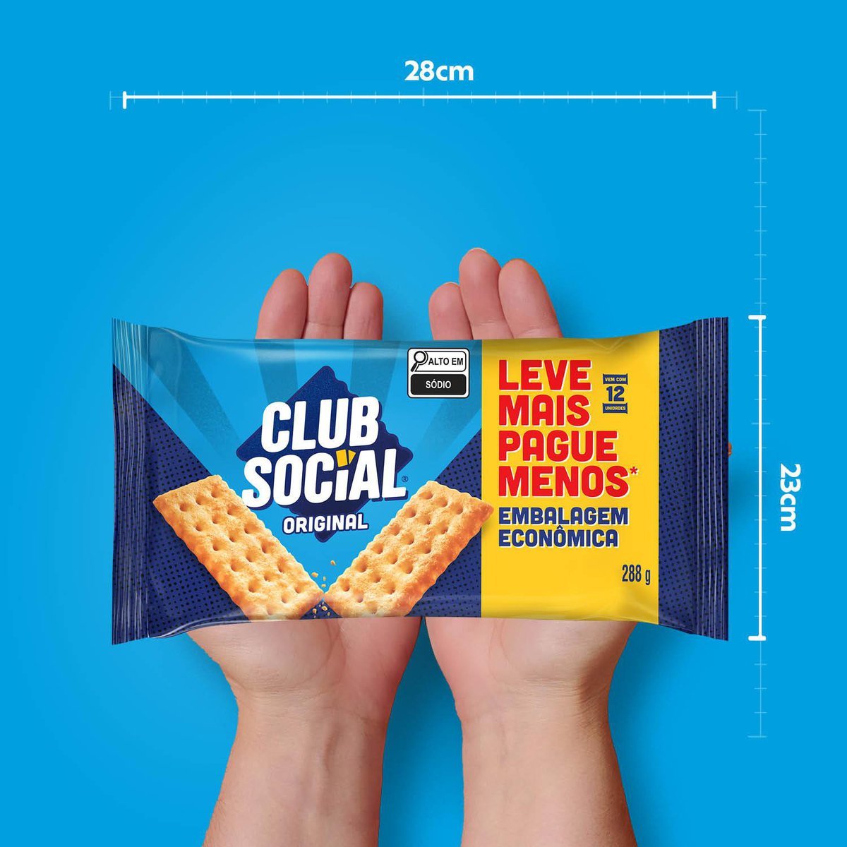 Biscoito Salgado Club Social original embalagem econmica 288g