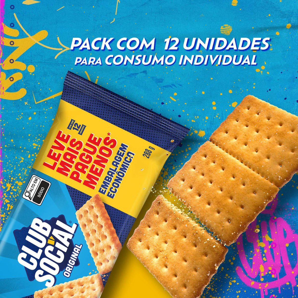 Biscoito Salgado Club Social original embalagem econmica 288g