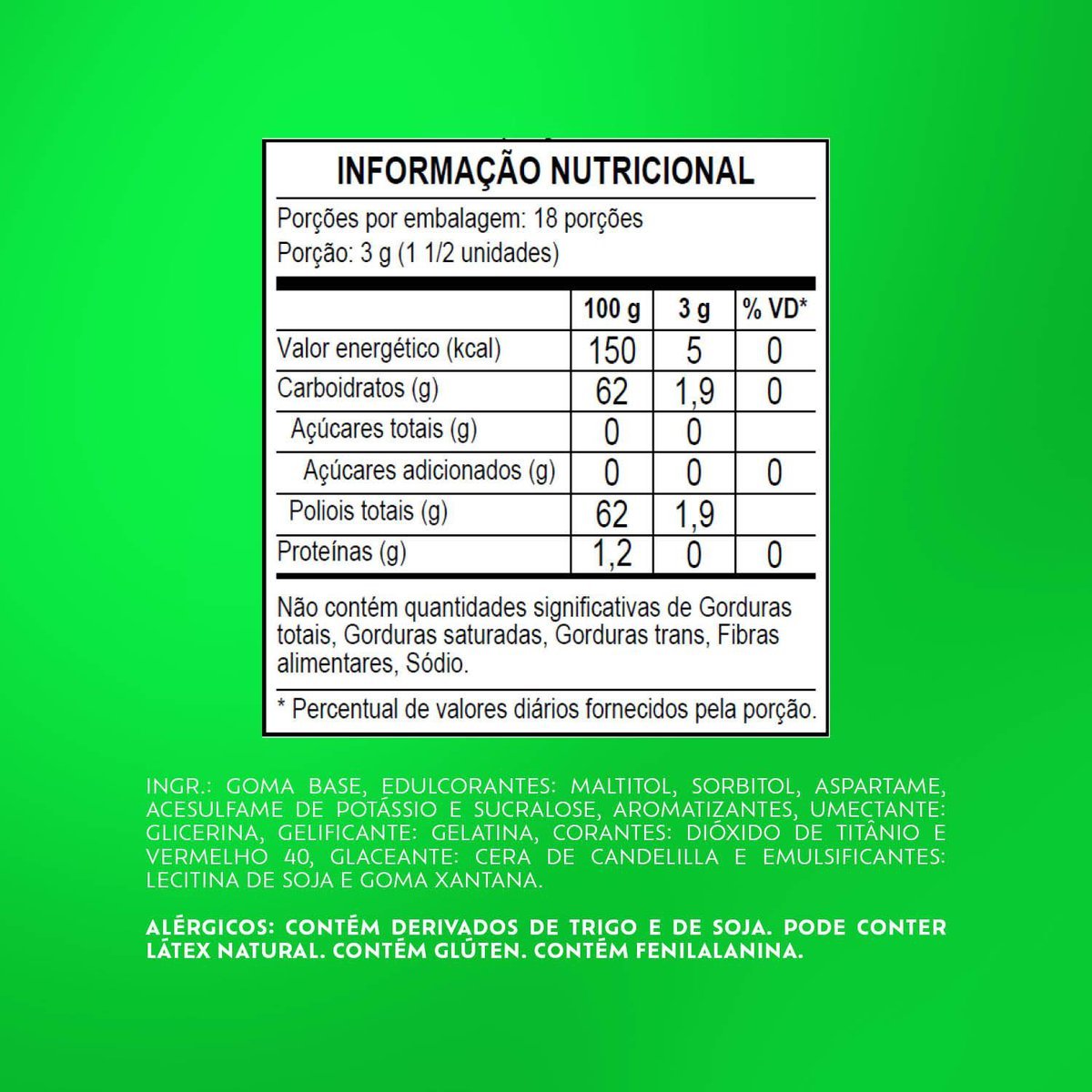 Chiclete Trident XSenses Melancia Mint Sem Acar Garrafa - Caixa com 6 unid. de 54g