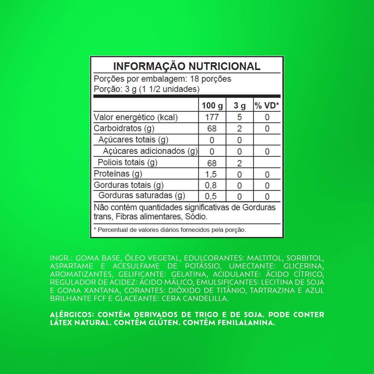 Chiclete Trident XSenses Morango Lime Sem Acar Garrafa - Caixa com 6 unid. de 54g