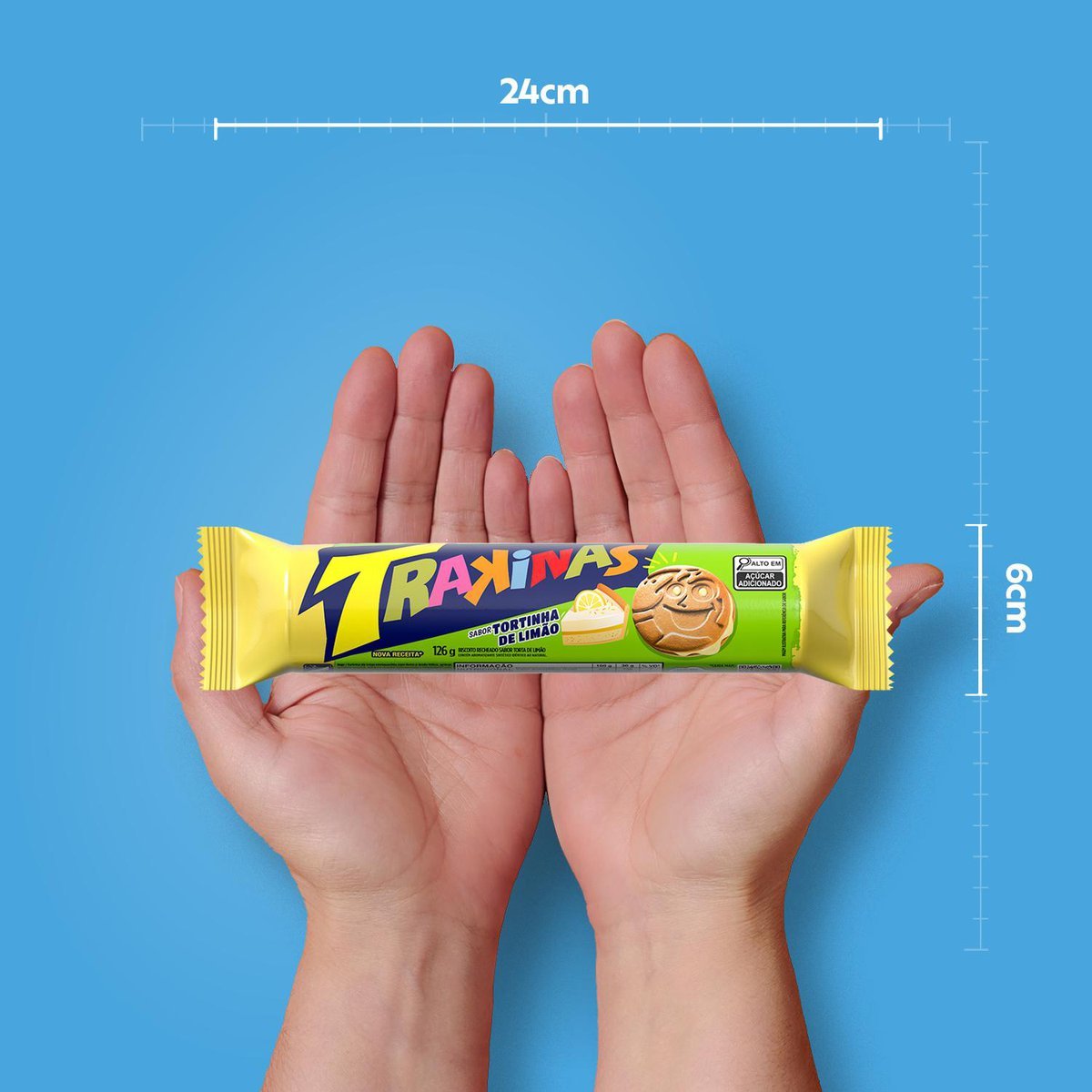Biscoito Recheado Trakinas Tortinha de Limo 126g
