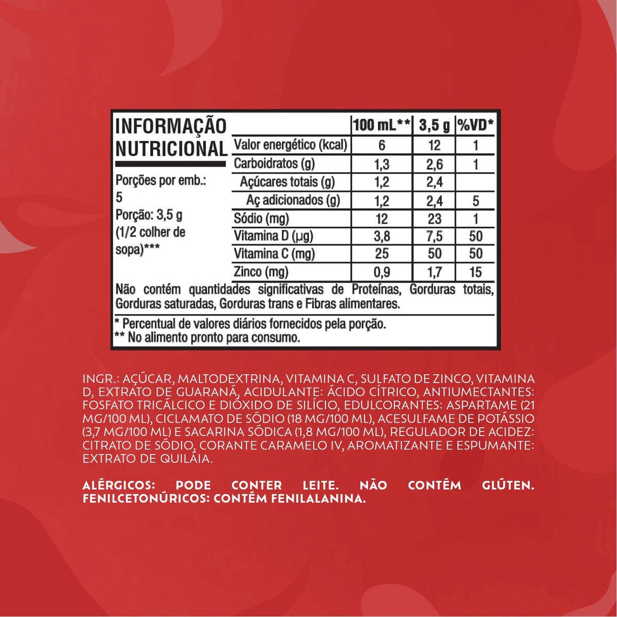 Refresco em p Tang Guaran com 18 unidades de 18g - DISPLAY