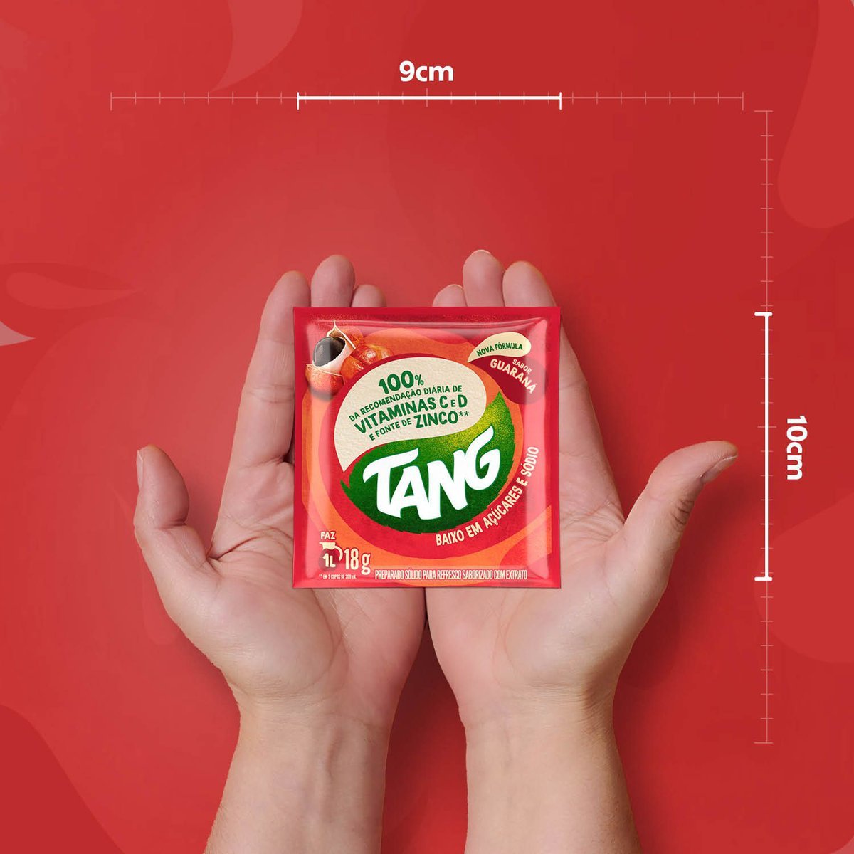 Refresco em p Tang Guaran com 18 unidades de 18g - DISPLAY