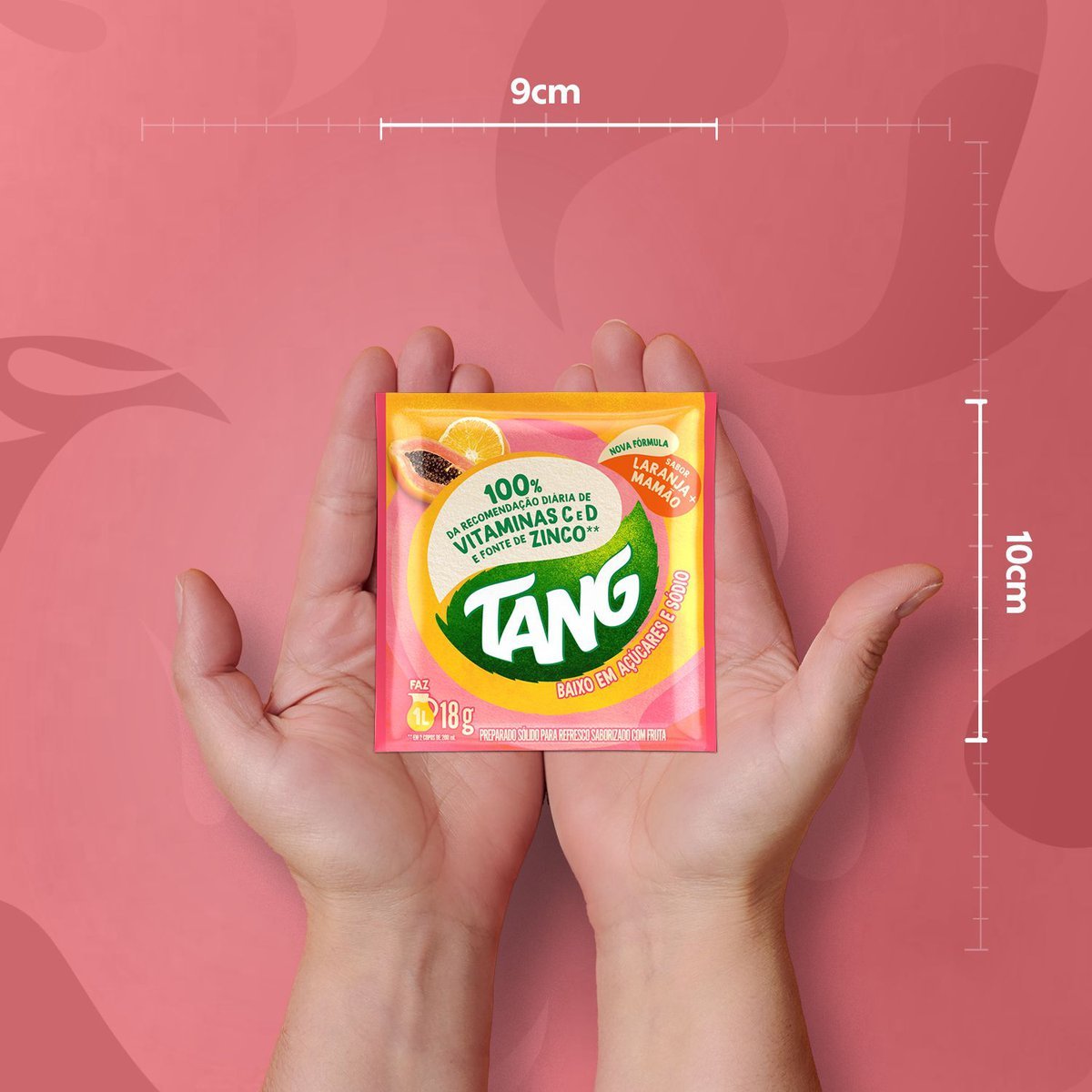 Refresco em p Tang Laranja Mamo com 18 unidades de 18g - DISPLAY