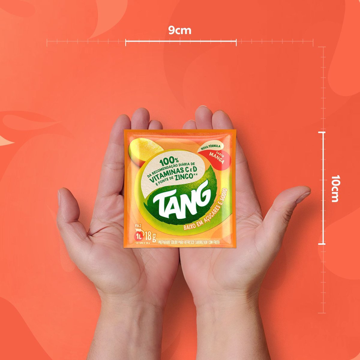 Refresco em p Tang Manga com 18 unidades de 18g - DISPLAY