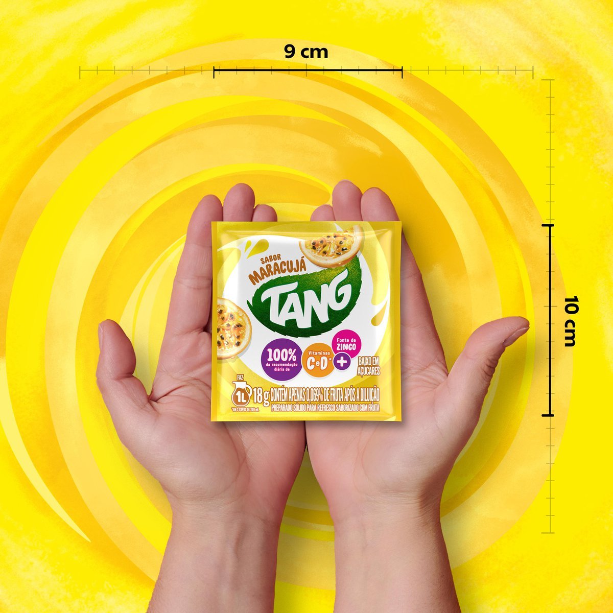 Refresco em p Tang Maracuj com 18 unidades de 18g - DISPLAY