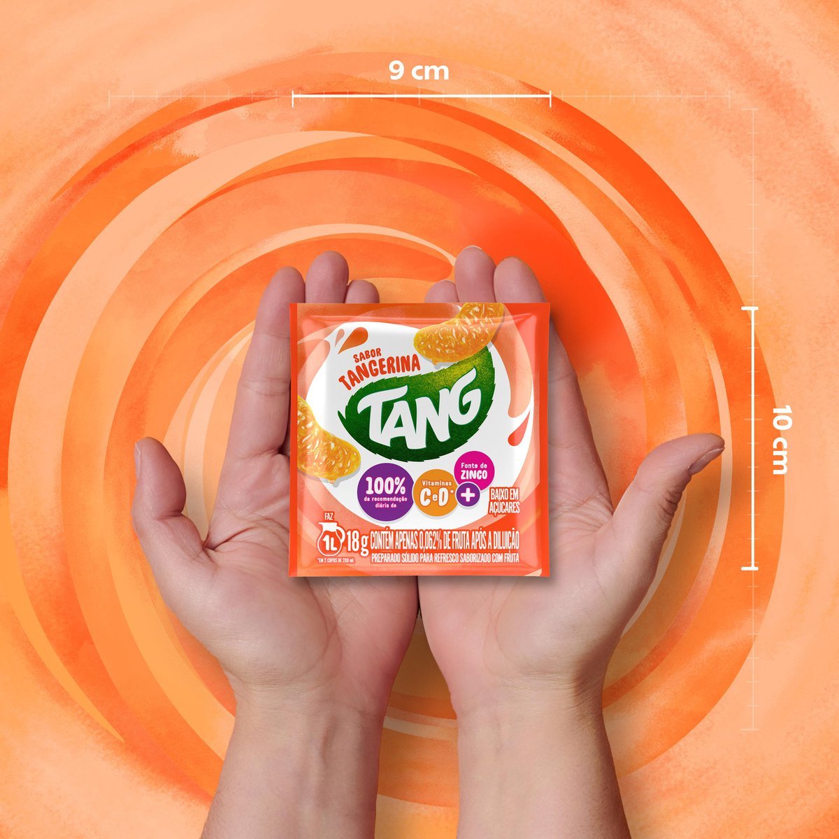 Refresco em p Tang Tangerina com 18 unidades de 18g - DISPLAY