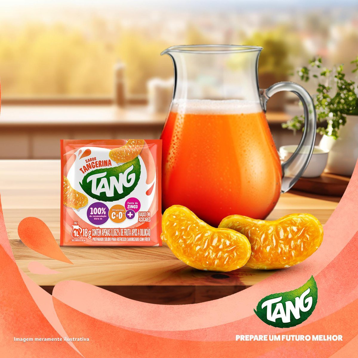 Refresco em p Tang Tangerina com 18 unidades de 18g - DISPLAY