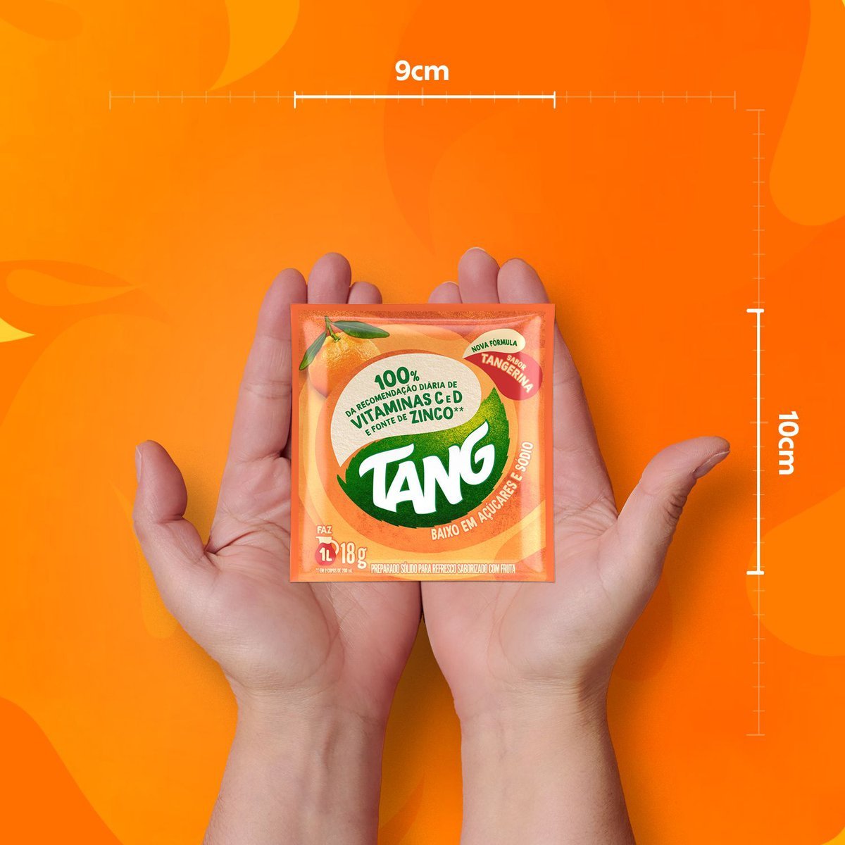 Refresco em p Tang Tangerina com 18 unidades de 18g - DISPLAY