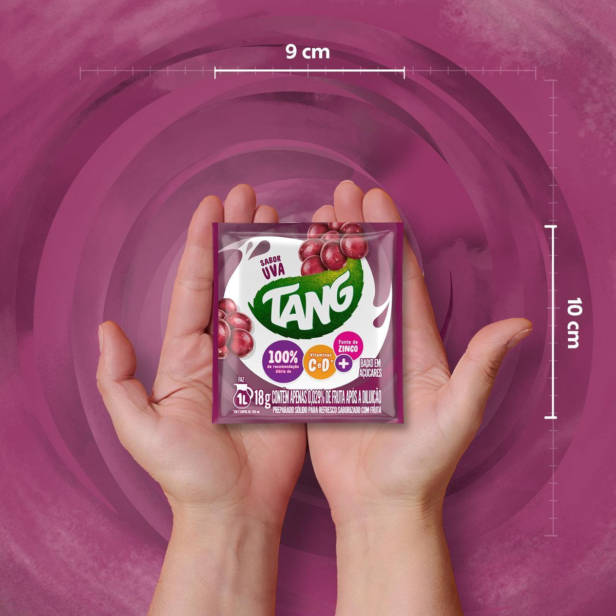 Refresco em p Tang uva com 18 unidades de 18g - DISPLAY