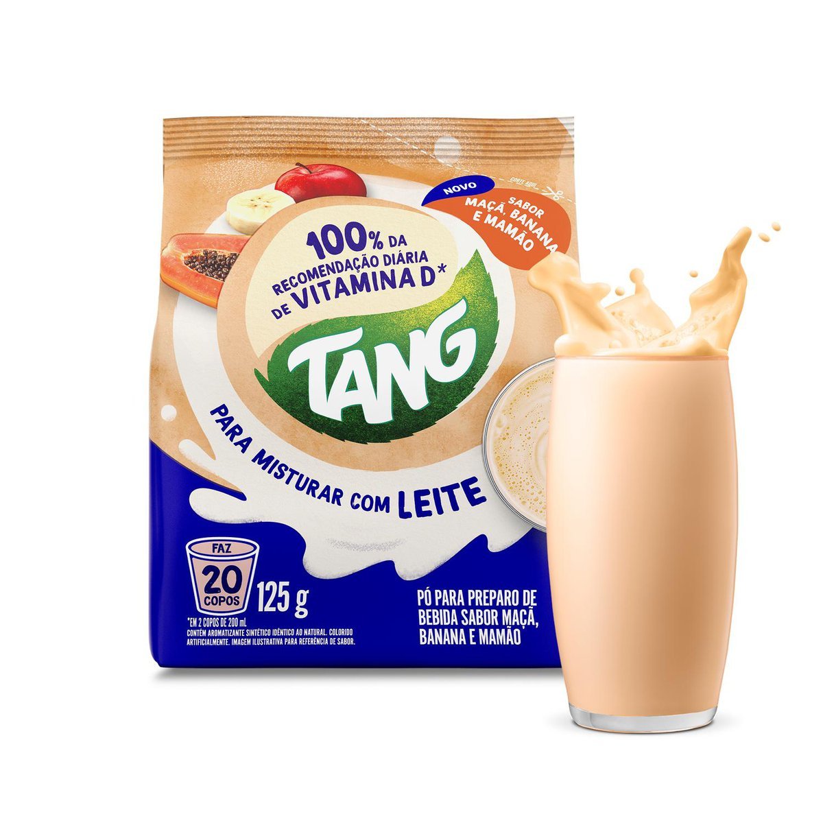 Tang Para Misturar Com Leite Ma, Banana e Mamo 125g