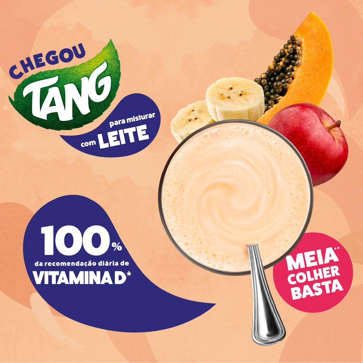 Tang Para Misturar Com Leite Ma, Banana e Mamo 125g