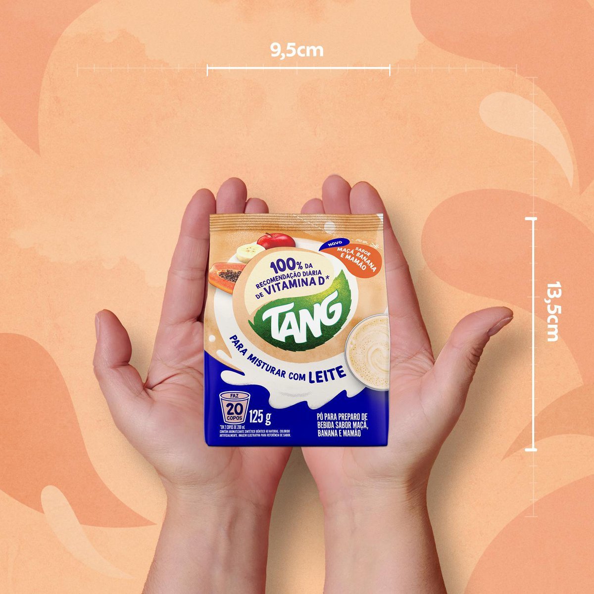 Tang Para Misturar Com Leite Ma, Banana e Mamo 125g