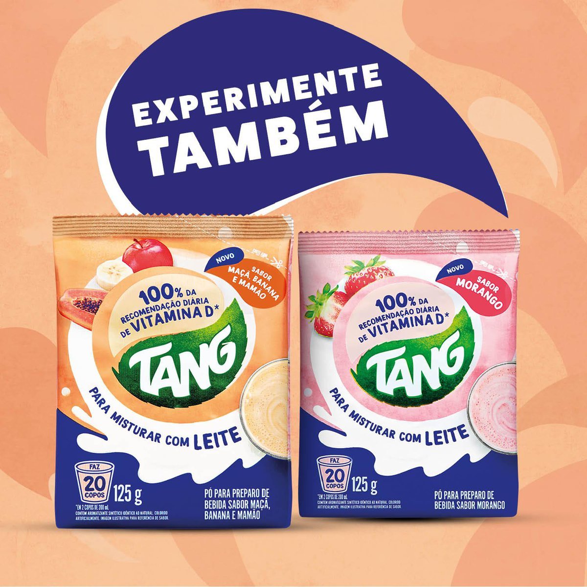 Tang Para Misturar Com Leite Ma, Banana e Mamo 125g