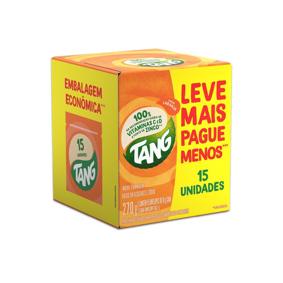 Refresco em p Tang laranja com 15 unidades de 18g - preo especial - DISPLAY