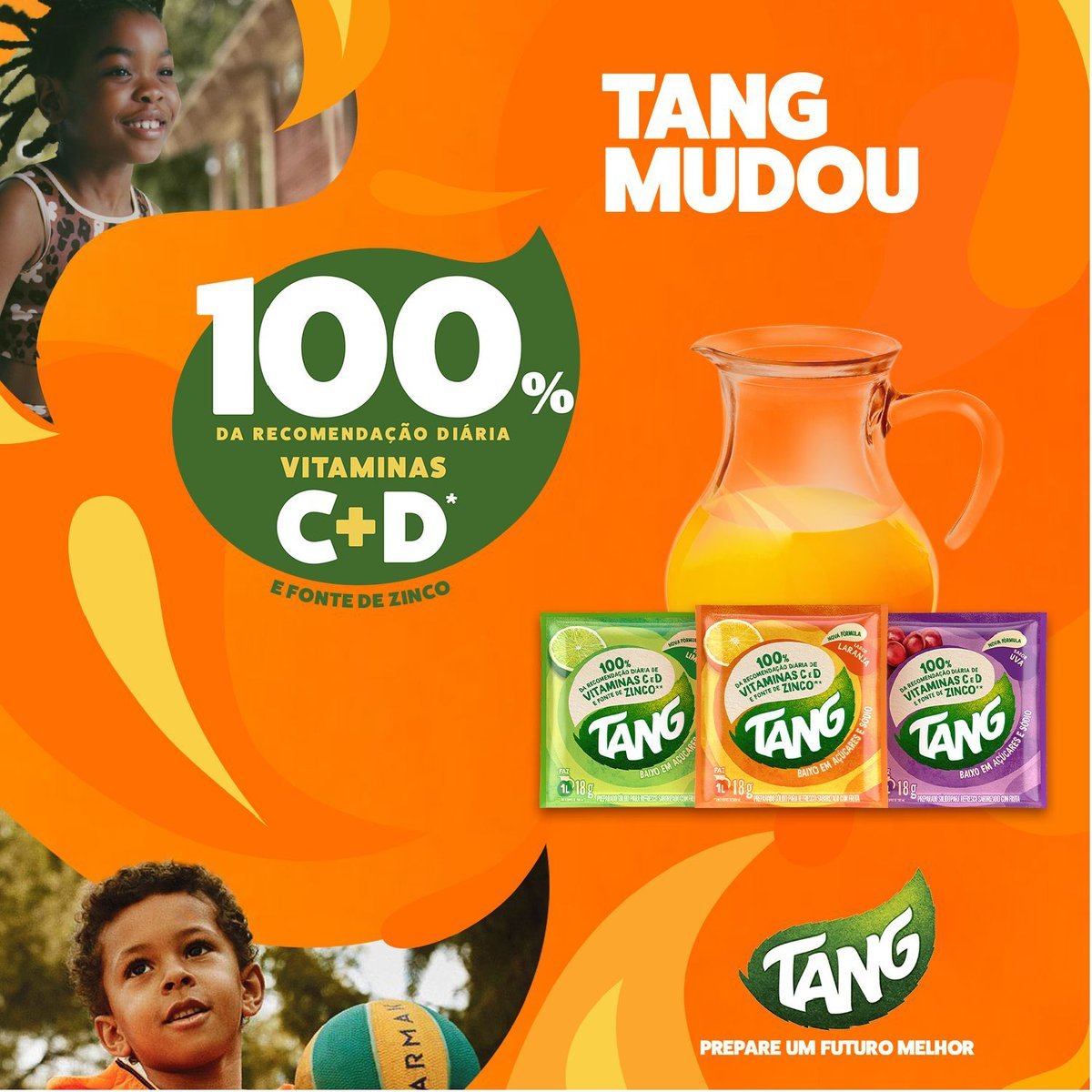 Refresco em p Tang laranja com 15 unidades de 18g - preo especial - DISPLAY