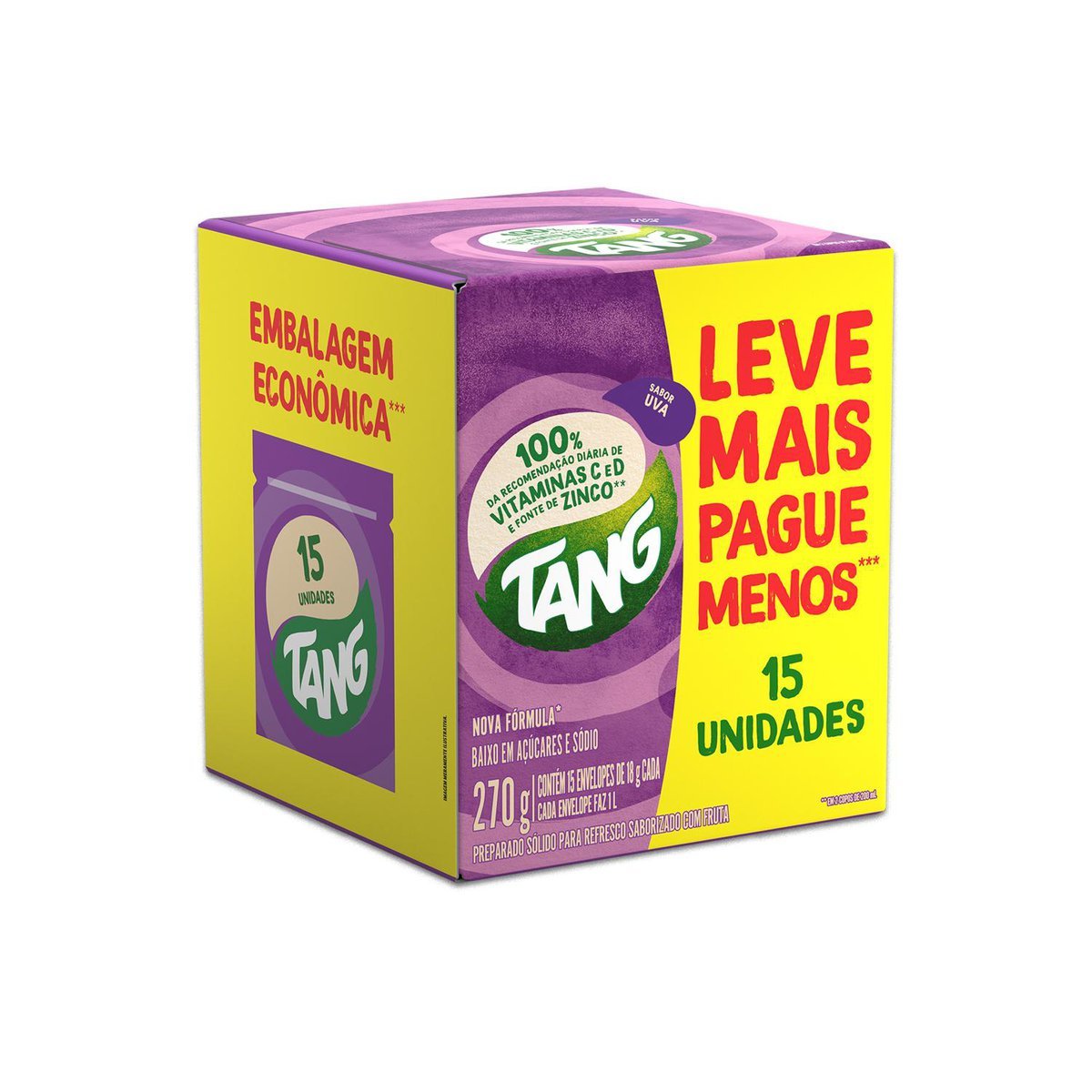 Refresco em p Tang uva com 15 unidades de 18g - preo especial - DISPLAY