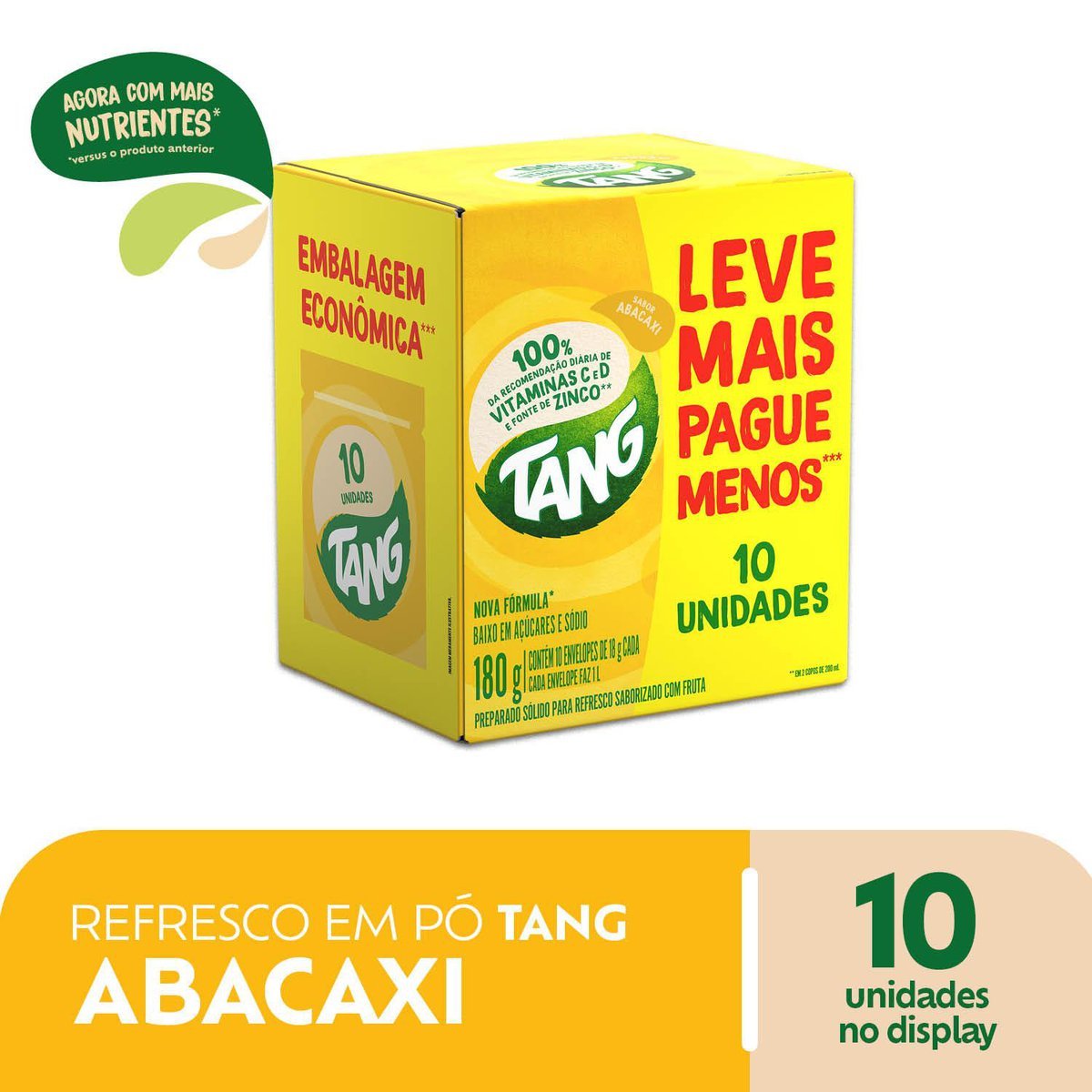 Refresco em p Tang Abacaxi Leve 10 Por Preo Especial