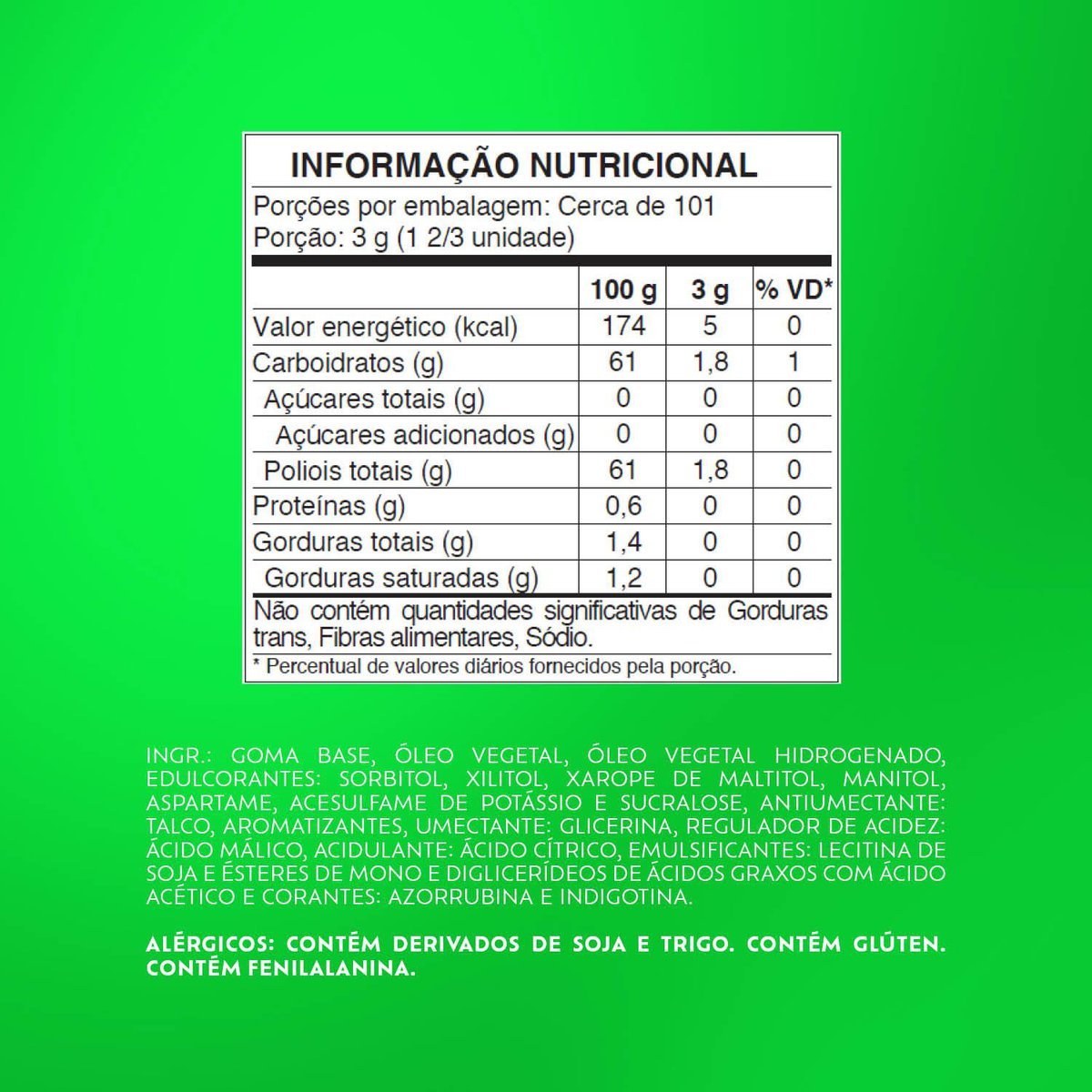 Chiclete Trident Blueberry Sem Acar - Caixa com 12 unid. de 25,2g