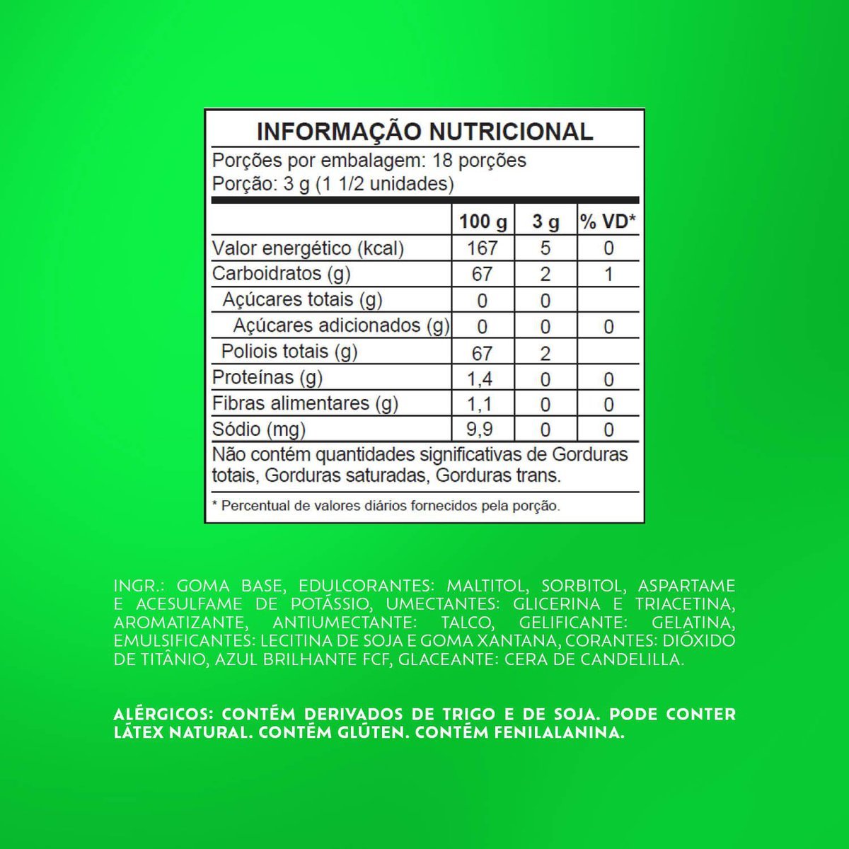 Chiclete Trident XSenses Peppermint Sem Acar Garrafa - Caixa com 6 unid. de 54g