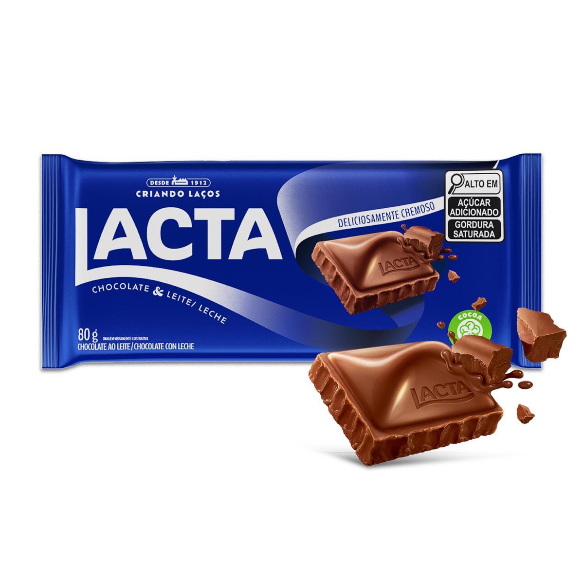 CHOCOLATE LACTA AO LEITE 34G - MONDELEZ - DROGARIA DO BEM